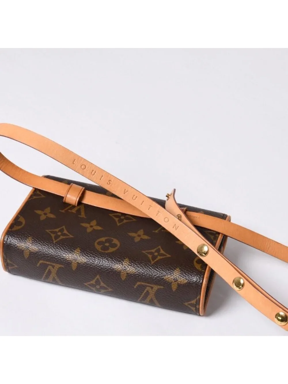 Louis Vuitton Waist Shoulder Bag Monogram Pochette Florentine Brown